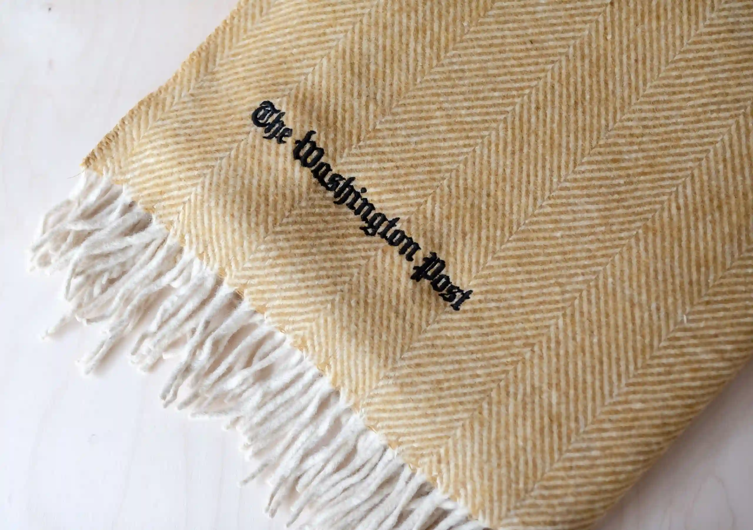 Recycled Wool Herringbone Small Blanket  - 1526