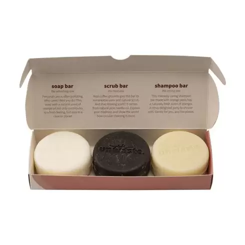 Unwaste Soap Set : Soap, Scrub and Shampoo - 1448