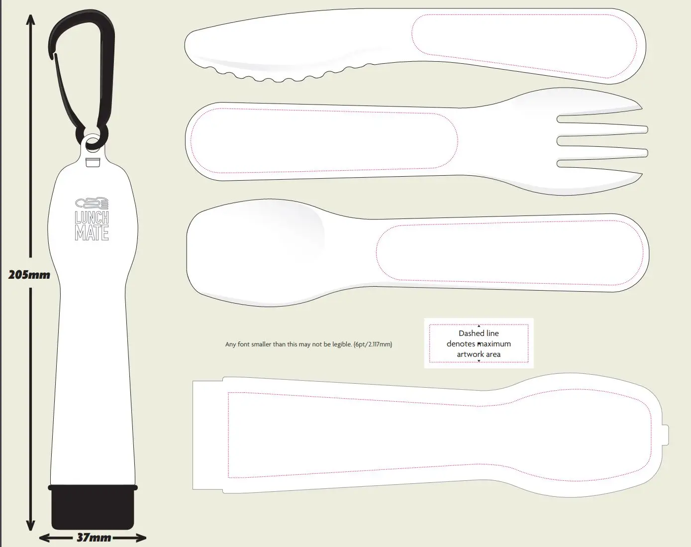 Custom Recycled Plastic Cutlery Set - 2283