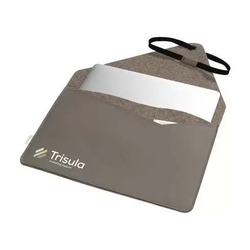 Laptop Sleeve 15 inch - Recycled Felt & Apple Leather  - 1468