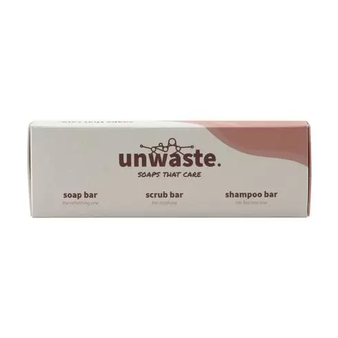 Unwaste Soap Set : Soap, Scrub and Shampoo - 8931