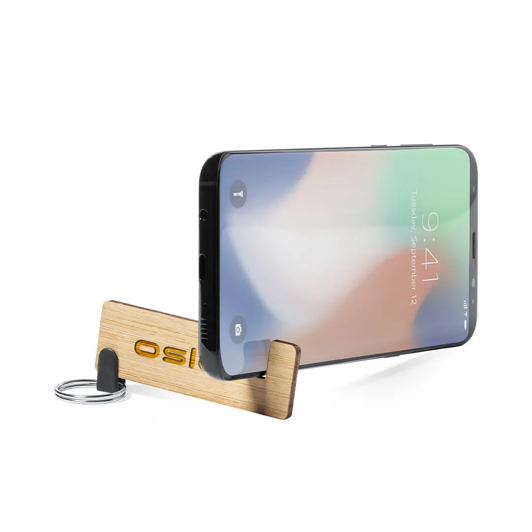 Bamboo Key Ring Smartphone Holder
