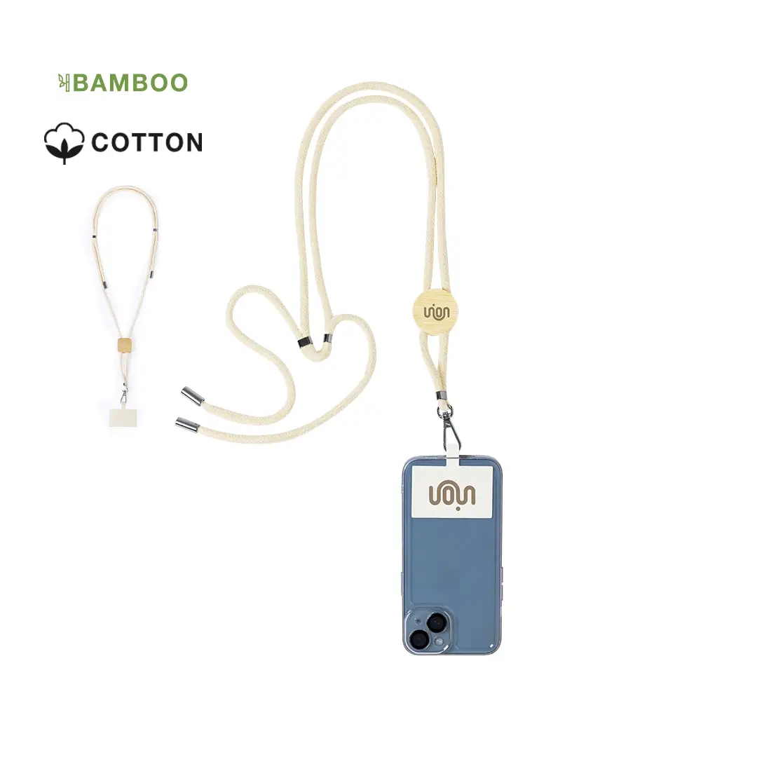 Bamboo / Cotton Phone Lanyard