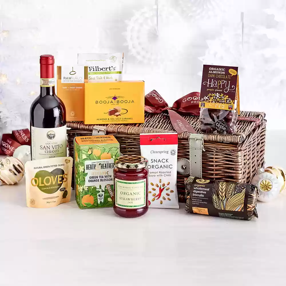The Organic Red Wine Wicker Hamper-9864
