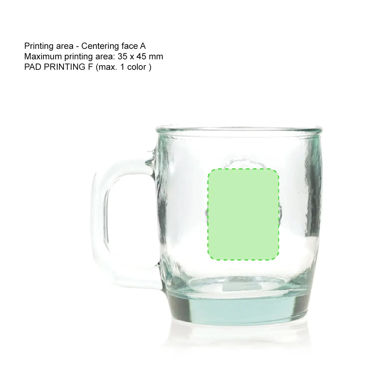 Recycled Glass Mug with Handle 400ml - 2109