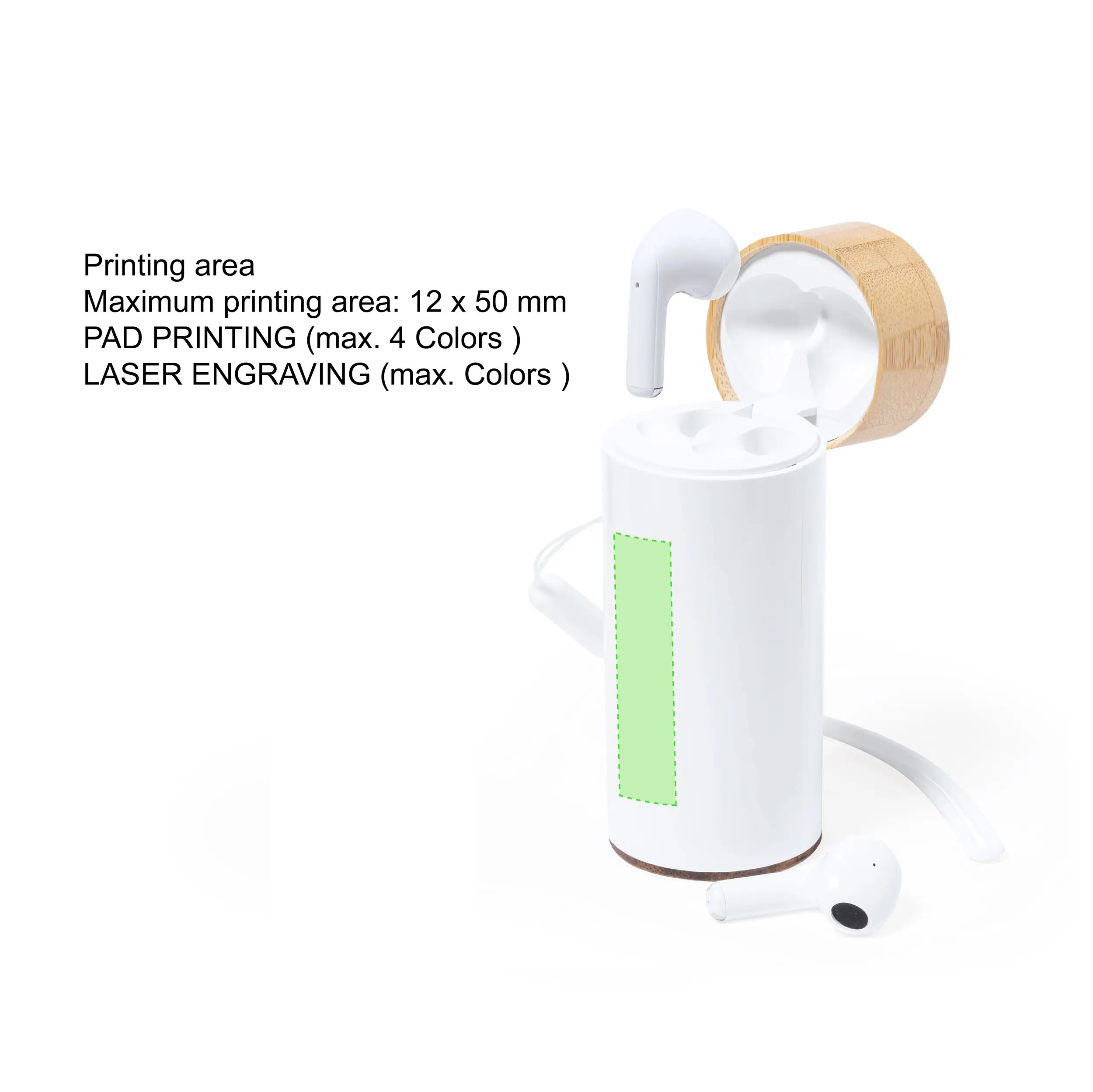 Bamboo / ABS Power Bank Earphones - 2761