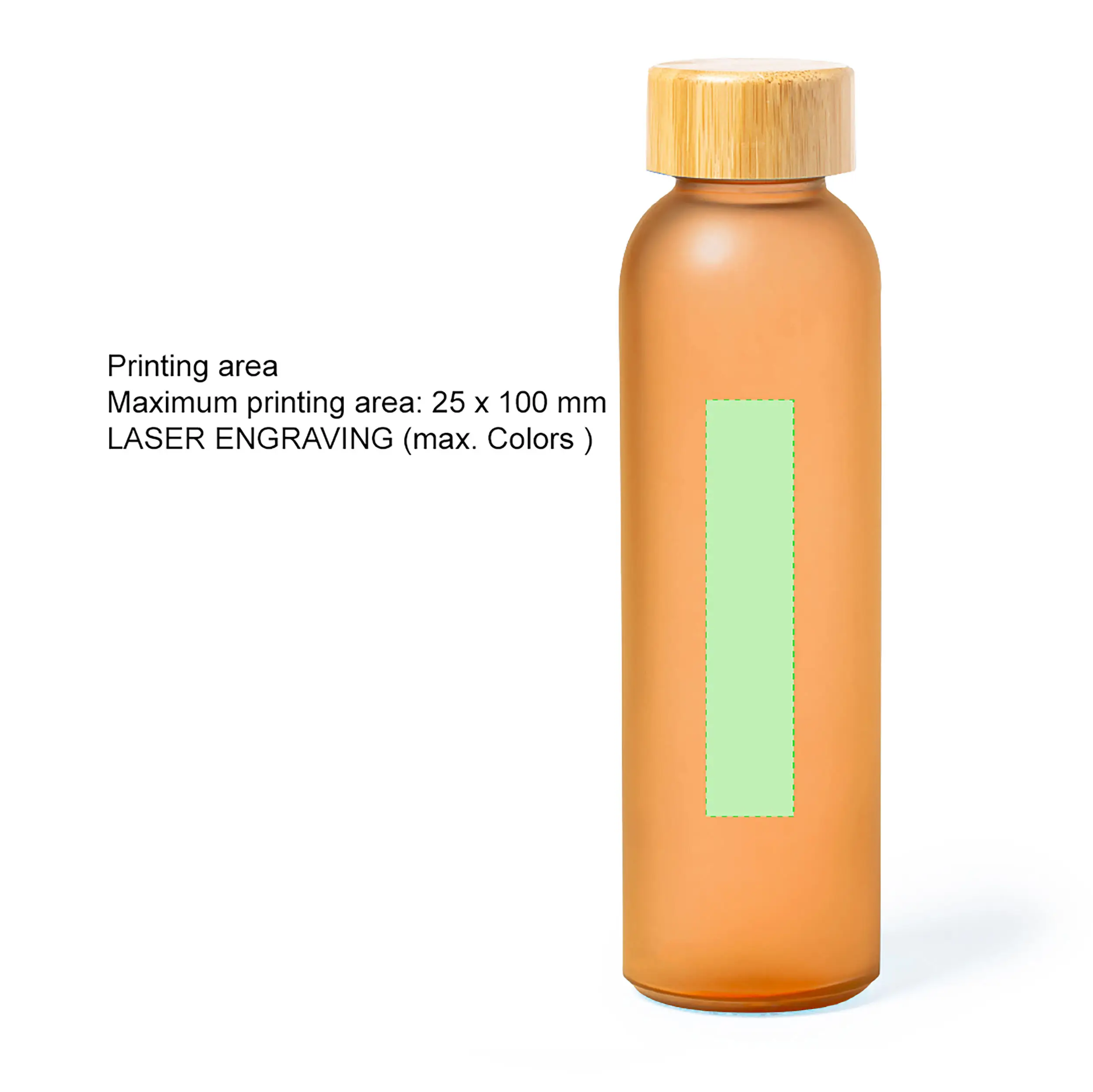 Glass Bottle with Bamboo Lid 500ml - 3063