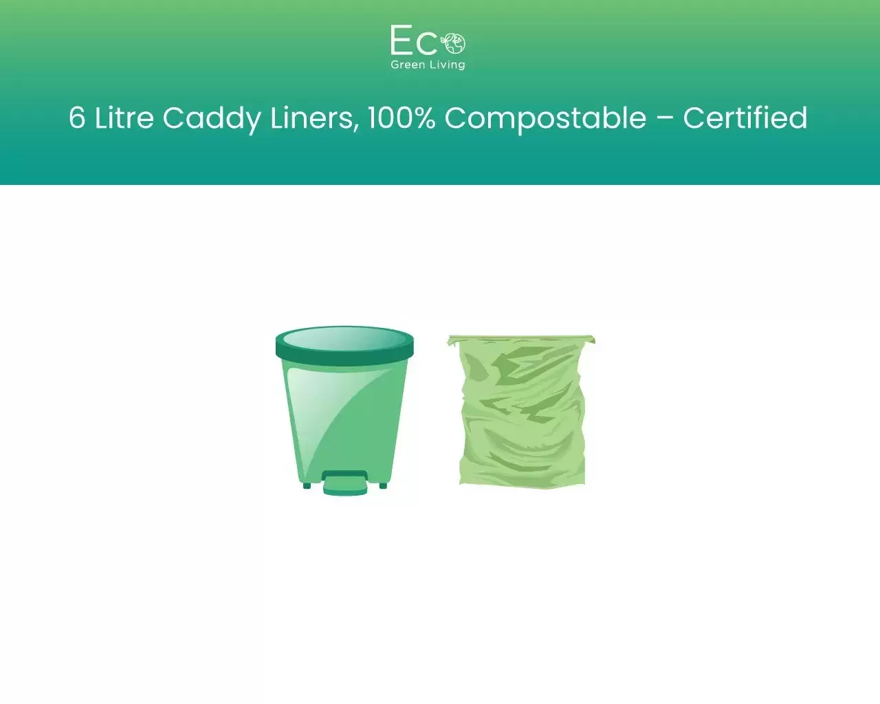 6 Litre Compostable Caddy Liners - 6542