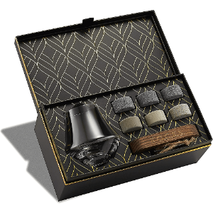 Whiskey Stones & Crystal Nosing Glass Gift Set  - 8215