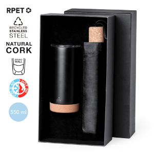 Eco Thermo Bottle / Umbrella Gift Set