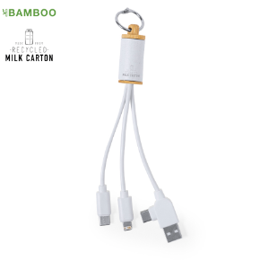 Recycled Milk Carton / Bamboo Charging Cable